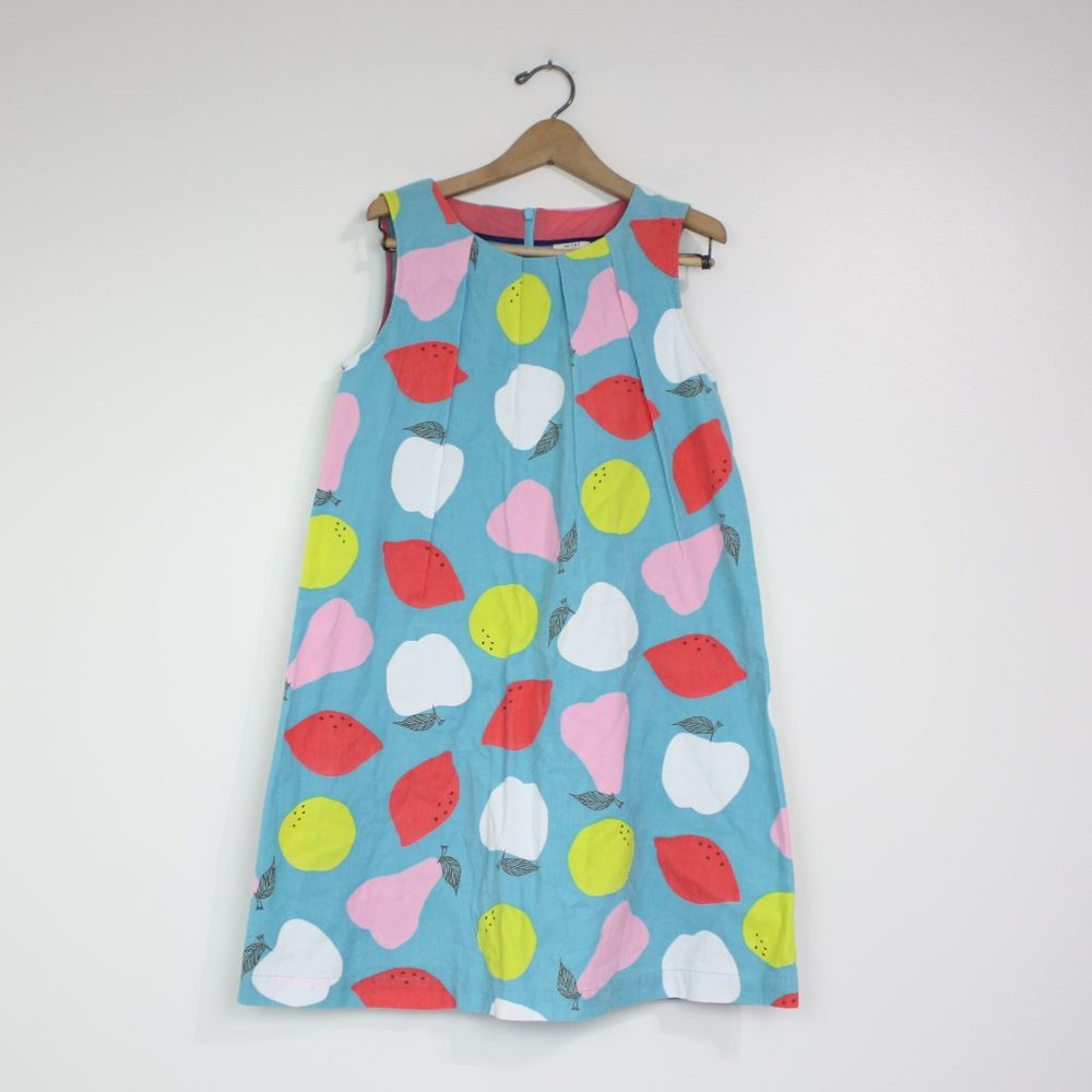 Mini Boden Fruity Corduroy Dress Sz 11-12y